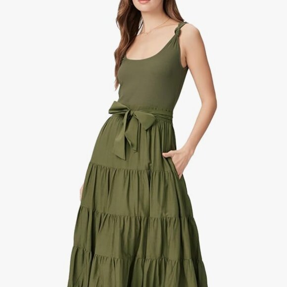 Paige Samosa Dress in Olive NWT - Picture 1 of 3